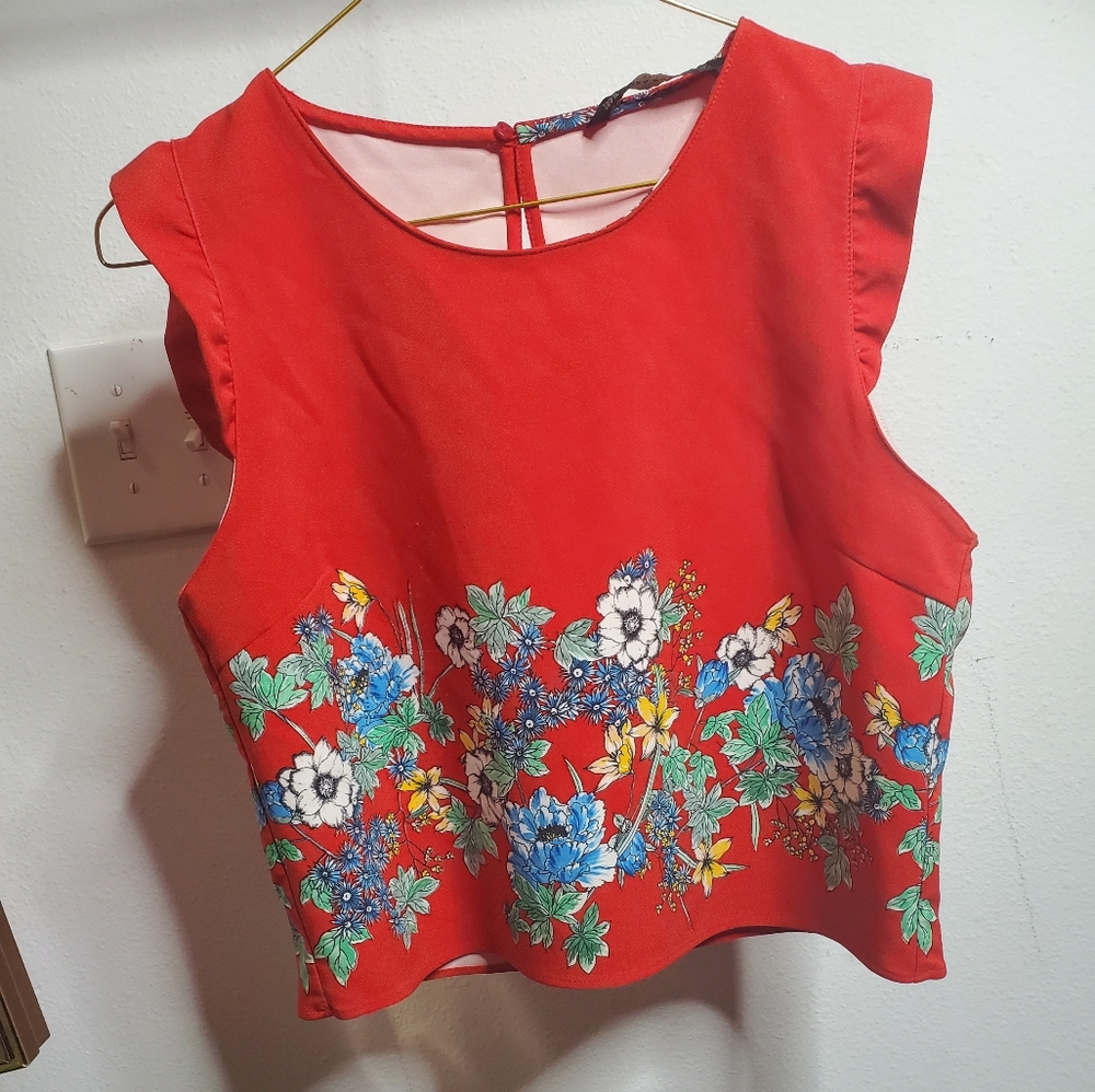 Zara collection top red